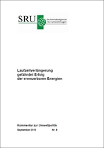 Cover Kommentar zur Umweltpolitik Nr. 8  Laufzeitverlängerung gefährdet Erfolg der erneuerbaren Energien (verweist auf: Laufzeitverlängerung gefährdet Erfolg der erneuerbaren Energien)