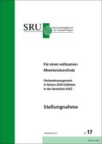 Cover der Aktuellen Stellungnahem Nr. 17  Für einen wirksamen Meeresnaturschutz (verweist auf: Für einen wirksamen Meeresnaturschutz: Fischereimanagement in Natura 2000-Gebieten in der deutschen AWZ)