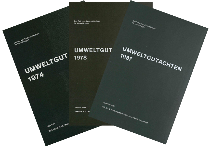 Cover Umweltgutachten 1974, 1978 und 1987
