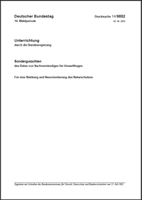 Cover Sondergutachten 2002 Für eine Stärkung und Neuorientierung des Naturschutzes Cover Sondergutachten 2002 Für eine Stärkung und Neuorientierung des Naturschutzes
