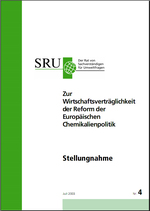 Cover Stellungnahme Zur Wirtschaftsverträglichkeit der Reform der Europäischen Chemikalienpolitik (verweist auf: Zur Wirtschaftsverträglichkeit der Reform der Europäischen Chemikalienpolitik)