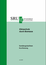 Cover Sondergutachten 2007 Klimaschutz durch  Biomasse (Kurzfasssung) (verweist auf: Klimaschutz durch Biomasse - Kurzfassung)