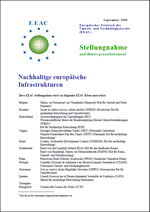 Cover EEAC Nachhaltige europäische Infrastrukturen (verweist auf: EEAC Stellungnahme-Nachhaltige europäische Infrastrukturen)