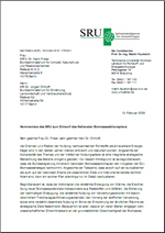 Cover Brief zum Entwurf des Nationalen Biomasseaktionsplans (verweist auf: Kommentare des SRU zum Entwurf des Nationalen Biomasseaktionsplans)