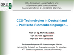 Powerpoint Startfolie CSS Technologien in Deutschland (verweist auf: CCS-Technologien in Deutschland)