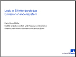 Powerpointfolien Lock-in Effekte durch das Emissionshandelsystem (verweist auf: Lock-in Effekte durch das Emissionshandelssystem)