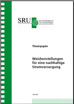 Thesenpapier Weichenstellungen Stromversorgung Cover (verweist auf: Weichenstellungen für eine nachhaltige Stromversorgung)