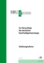 Cover Aktuelle Stellungnahme 21 "Zur Neuauflage der deutschen Nachhaltigkeitsstrategie" (verweist auf: Zur Neuauflage der deutschen Nachhaltigkeitsstrategie)