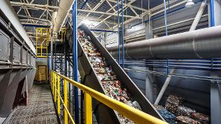 Waste recycling plant (refer to: Circular economy: Putting ideas into practice)